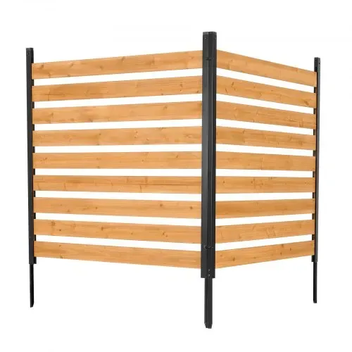 VEVOR 2 tlg. Sichtschutzzaun Klimaanlage Abdeckung, 1219x1244x1219 mm, Holzzaun mit Metallerdspießen für Außenbereich, Einstellbarer Winkel, für Außengeräte wie Klimaanlagen, Wärmepumpe & Mülltonne – Bild 10