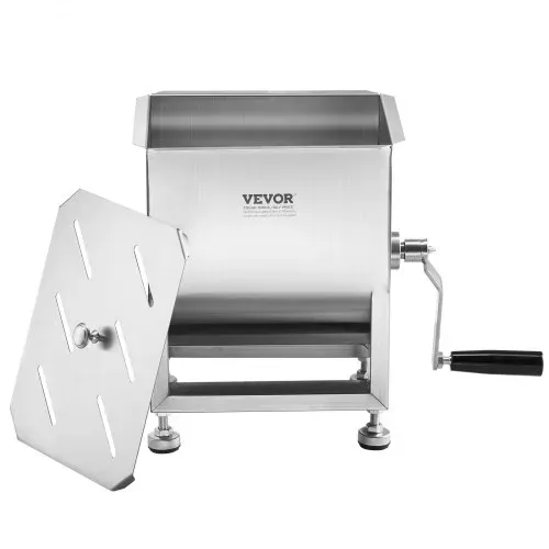VEVOR manueller Gastro Fleischmischer 10 L Fleischverarbeitungsgerät (maximales Mischen von 6,8 kg Fleisch), Fleischmischer aus Edelstahl, Wurstmischer mit Deckel und Griff, Handmixer für Hackfleisch – Bild 9