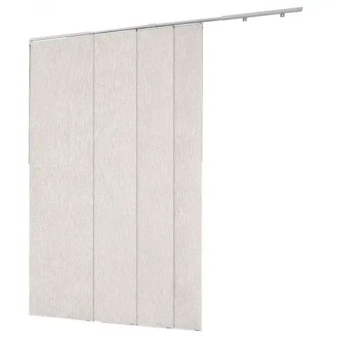 VEVOR Flächenvorhänge, ausziehbare Schiene von 116 cm bis 218 cm (B), zuschneidbare Flächenvorhänge bis 243 cm (H), Verdunkelungs-Schiebegardinen für Schiebetüren Terrassentüren Hellgrau – Bild 9