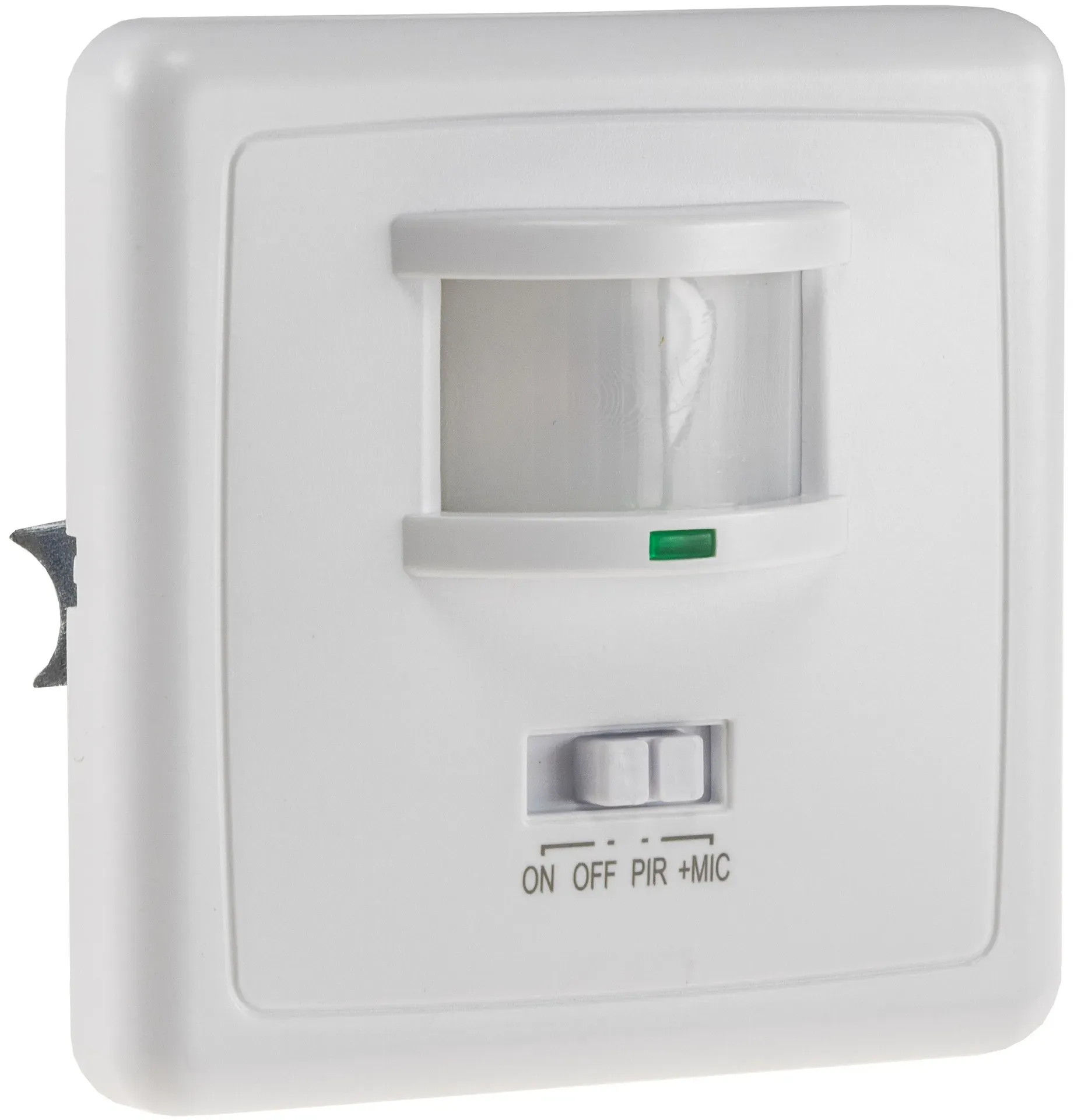 Bewegungsmelder 160° Unterputz IR & Akustik Sensor, 3-Draht, weiß Bewegungsmelder 160° Unterputz IR & Akustik Sensor, 3-Draht, weiß