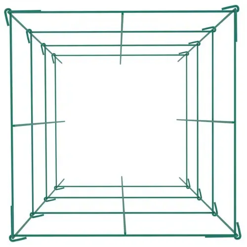 VEVOR Tomatenkäfige, 37 x 37 x 100 cm, 6er-Set quadratische Pflanzenstützkäfige, robuste, grüne Tomatentürme aus PVC-beschichtetem Stahl zum Klettern von Gemüse, Pflanzen, Blumen und Früchten – Bild 8