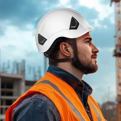 VEVOR Schutzhelm ANSI/ISEA Z89.1-zugelassener ABS-Sicherheitshelm mit 6-Punkt-Ratschenaufhängung, verstellbarer Industriehelm belüfteter Bauhelm Arbeitshelm für Industriebau Arbeitskleidung Weiß – Bild 7