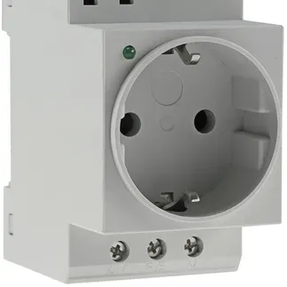 Schutzkontakt-Steckdose für Hutschiene mit LED, 230V, 16A, VDE Schutzkontakt-Steckdose für Hutschiene mit LED, 230V, 16A, VDE