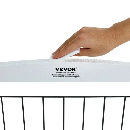 VEVOR Freistehendes Hundetor, Haustiertor, 610 x 813 mm Türschutzgitter 4-Platten-Faltbares Hundetor für Breite & Schmale Durchgänge, Erweiterbare Klappbare Hundebarriere, Weißes Treppenschutzgitter – Bild 8