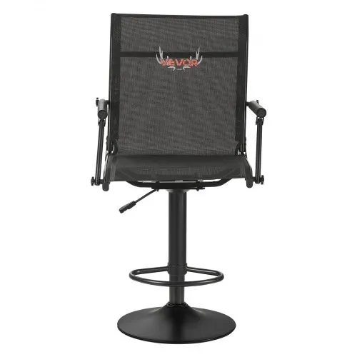 VEVOR Faltstuhl Campingstuhl Anglerstuhl mit gepolsterten Armlehnen, höhenverstellbarer Klappstuhl Gartenstuhl (136 kg belastbar) 360° geräuschlos drehbar, für Picknick Garten Outdoor Angeln – Bild 8