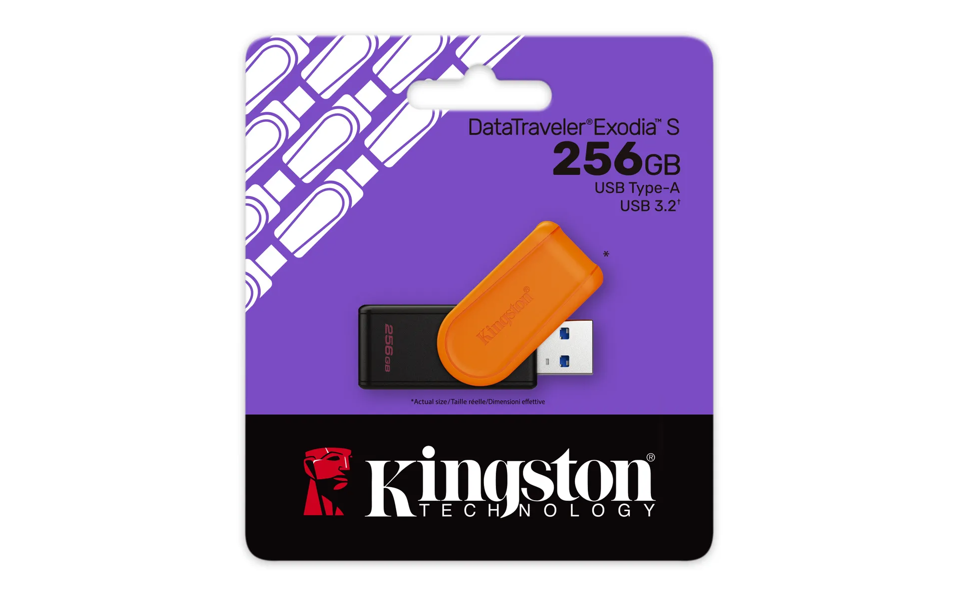 Kingston Technology DataTraveler 256GB Portable USB 3.2 Gen 1 Exodia S (Schwarz/Orange) – Bild 3