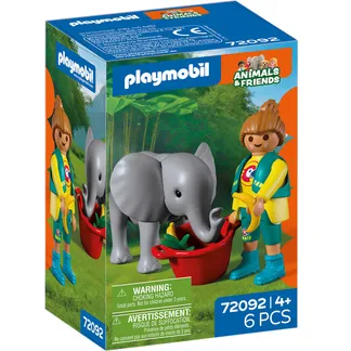 72092 Animals & Friends Zoo: Elefantenbaby und Pflegerin, Konstruktionsspielzeug 72092 Animals & Friends Zoo: Elefantenbaby und Pflegerin, Konstruktionsspielzeug
