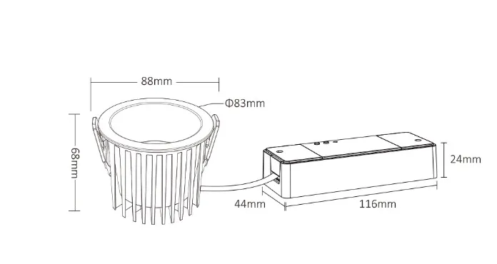 MiBoxer FUT079 LED Downlight 9W RGB-WW (RGB-CCT) fixed mit 2,4 GHz IP54 – Bild 5