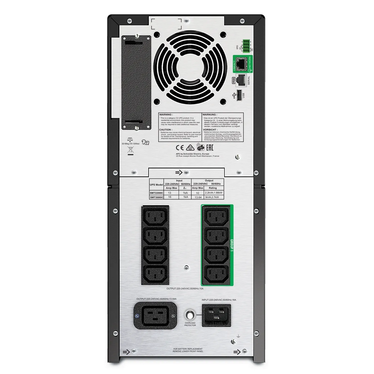 APC Smart-UPS SMT3000IC – 8x C13, 1x C19, USB, SmartConnect, 3000VA – Bild 2