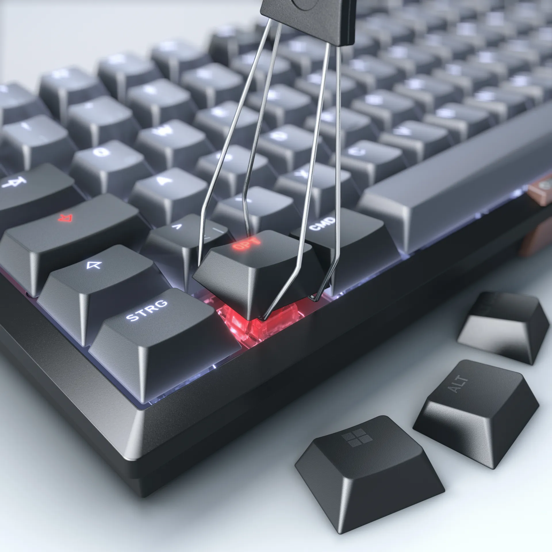 CHERRY KW 300 MX Tastatur Haus USB + Bluetooth QWERTZ Deutsch Schwarz, Kupfer, Grau – Bild 5