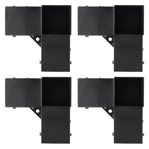 VEVOR 4er-Set Pfostenverbinder 10 x 10 cm (Innengröße 91,44 x 91,44 mm) Pfostenecke Pergola Eckverbinder Holzverbinder 90°-Stiefelstruktur Eckhalterung Holzbalken Pavillon Halterungs Set – Bild 8