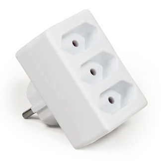 Steckdosenadapter McPower, 3x Euro, weiß Steckdosenadapter McPower, 3x Euro, weiß