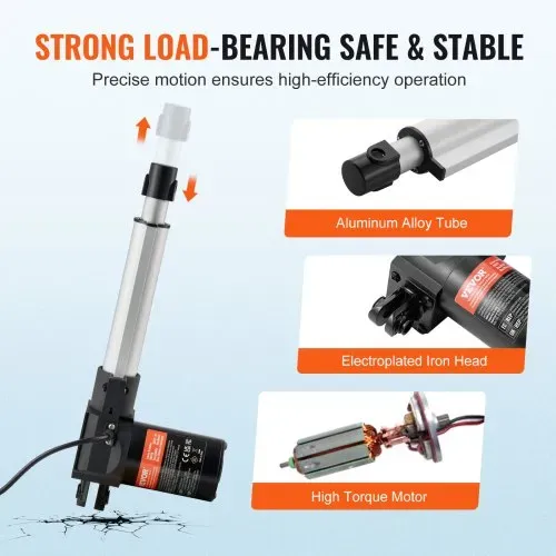 VEVOR 6000N Linear Actuator DC 12V Linearantrieb IP44 Elektrischer Linearmotor 150mm Hublänge Geräuschpegel ≤50dB Elektrische Türöffner 5mm/s Fahrgeschwindigkeit Lineartechnik Verstellantrieb – Bild 4