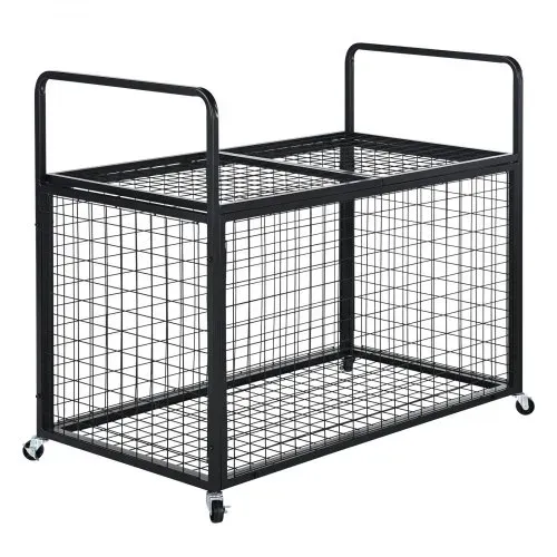 VEVOR Ballwagen Rollwagen 1150 x 610 x 912 mm Sportbällen, Abschließbarer Basketballkäfig Ballkäfig, Sportausrüstung für den Innen- und Außenbereich, Rollbar Aufbewahrungswagen aus Stahl für Garagen – Bild 8