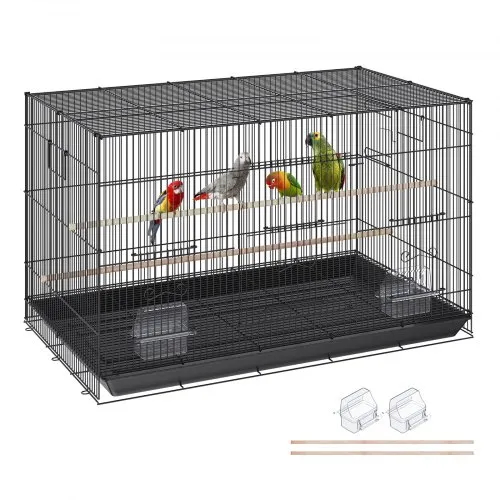 VEVOR Vogelvoliere 76x46x45cm Vogelkäfig aus Q195-Kohlenstoffstahl Vogelhaus für 2-3 mittelgroße bis große Vögel Voliere mit Sicherheitstür Vogelheim Vogelbauer VEVOR Vogelvoliere 76x46x45cm Vogelkäfig aus Q195-Kohlenstoffstahl Vogelhaus für 2-3 mittelgroße bis große Vögel Voliere mit Sicherheitstür Vogelheim Vogelbauer
