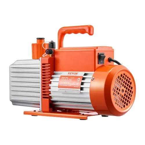 VEVOR Vakuumpumpe, 9 CFM, HVAC 2-stufige Drehschieber-Vakuumpumpe, für R134a R22 R410a-Systeme, Auto-AC-Vakuumpumpen-Kit mit Ölflasche, für die Harzentgasung zur Wartung von Autoklimaanlagen – Bild 10