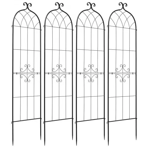 VEVOR Rankgitter, 180x52,5 cm 4er-Pack, Metall Rankhilfe mit Pulverbeschichteter Oberfläche & Verriegelungsmechanismus, Kletterhilfe, Garten Spalier, Pflanzengitter für Blumen, Gemüse & Rosen – Bild 8