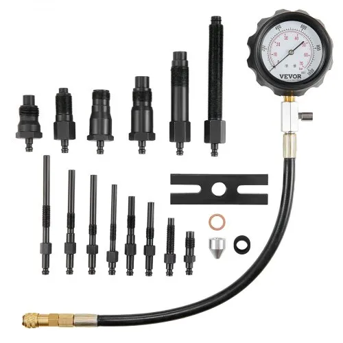 VEVOR Kompressionsmesser Kompressionstester Kompressionsprüfer Testgerät Kompressionsmessgerät mit einem 80-mm-Manometer 0–1000 PSI und 0–70 bar Verdichtungsmesser inkl. 4x Adapter VEVOR Kompressionsmesser Kompressionstester Kompressionsprüfer Testgerät Kompressionsmessgerät mit einem 80-mm-Manometer 0–1000 PSI und 0–70 bar Verdichtungsmesser inkl. 4x Adapter