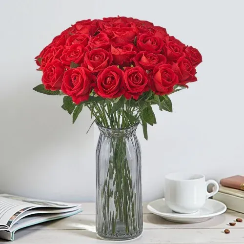 VEVOR Künstliche Blumen Rosen, 500 Stück Kunstblumen, Rote Gefälschte Rose mit Stielen, Schaumrosen für DIY Hochzeit Blumensträuße Braut Valentinstag Muttertag Zuhause Dekoration – Bild 7
