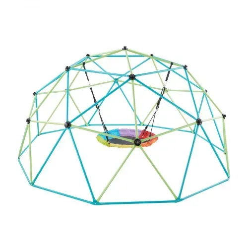 VEVOR Kletterkuppel geometrisches Klettergerüst (305 cm breit) mit Tellerschaukel, 453 kg belastbares Klettergerüst, Klettergerät für Kinder von 3 bis 10 Jahren Gartenspielzeug Spielplatz – Bild 9