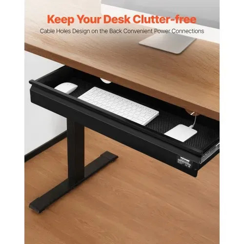 VEVOR Untertisch Schublade 740x235x107mm, Unterbau Schreibtisch, versteckter Schreibtisch-Aufbewahrungs-Organizer, Bleistiftschublade unter dem Tisch für Sitz-Steh-Arbeitsplätze im Büro & zu Hause – Bild 5