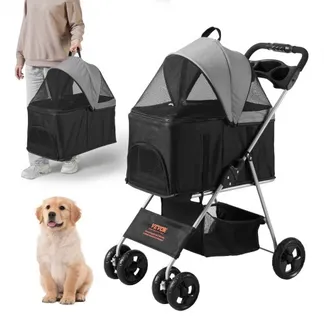 VEVOR Hundebuggy 79x46x102cm Hundewagen 16kg Tragfähigkeit Faltbar Hundetrolley Aluminium-Rahmen 600D Oxford-Gewebe Nylon-Netzfenster 4 EVA-Räder Hundebox Tierbuggy Katzenbuggy Haustier Transport VEVOR Hundebuggy 79x46x102cm Hundewagen 16kg Tragfähigkeit Faltbar Hundetrolley Aluminium-Rahmen 600D Oxford-Gewebe Nylon-Netzfenster 4 EVA-Räder Hundebox Tierbuggy Katzenbuggy Haustier Transport