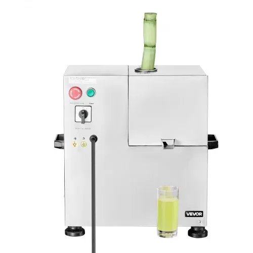 VEVOR kommerzieller Zuckerrohr-Entsafter, 800 W elektrischer Zuckerrohr-Entsafter mit 300 kg/h hoher Leistung, 4 Edelstahlwalzen, Zuckerrohrpresse Saftmaschine (55 x 38 x 52 cm) – Bild 8