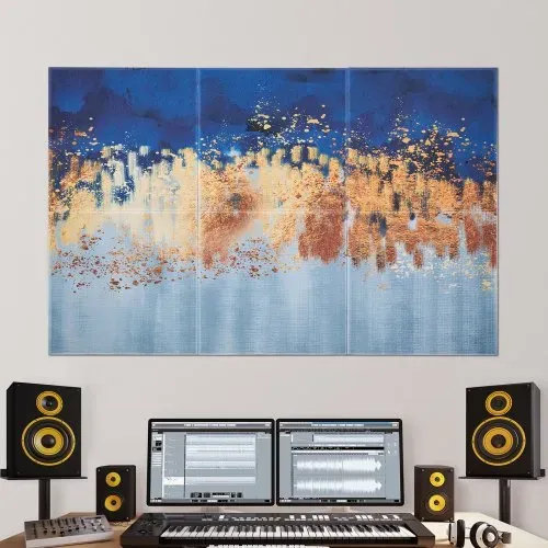 VEVOR 6er-Pack Akustikpaneele, 1800x1200x10 mm, Akustik Wandpaneele, selbstklebende dekorative Schalldämpfungs- & Absorptionsplatten für Zuhause, Büro, Studio, Spielzimmer, Theater, Gemälde – Bild 7