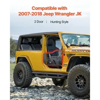 VEVOR Jeep Rohrtüren (2-türig) im Jagdstil mit robusten Scharnieren und OE-Verriegelung, Jeep-Türen mit Gummipolstern und gehärtetem Stahlrohr, passend für Jeep Wrangler JK 2007–2018 VEVOR Jeep Rohrtüren (2-türig) im Jagdstil mit robusten Scharnieren und OE-Verriegelung, Jeep-Türen mit Gummipolstern und gehärtetem Stahlrohr, passend für Jeep Wrangler JK 2007–2018