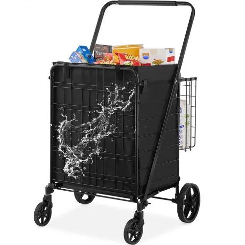VEVOR Einkaufstrolley Einkaufswagen Klappbar 150,5 kg Belastbar, Einkaufsroller Handwagen Multifunktional 600D-Oxford-Gewebe, Shoppingtrolley Faltbar für Wäsche, Lebensmittel, Camping-Werkzeuge usw. VEVOR Einkaufstrolley Einkaufswagen Klappbar 150,5 kg Belastbar, Einkaufsroller Handwagen Multifunktional 600D-Oxford-Gewebe, Shoppingtrolley Faltbar für Wäsche, Lebensmittel, Camping-Werkzeuge usw.