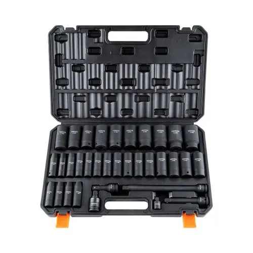 VEVOR Schlagschrauber-Set, 34-teilig, 6-Punkt-12,7-cm-Antrieb, Bit-Ratschen-Werkzeugset-Koffer VEVOR Schlagschrauber-Set, 34-teilig, 6-Punkt-12,7-cm-Antrieb, Bit-Ratschen-Werkzeugset-Koffer