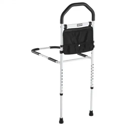 VEVOR Aufstehhilfe Bett, Haltegriffe mit Stützbein & PU-Handlauf, 732–992mm höhenverstellbarer Gehstock aus Karbonstahlrohr, Bett Einstiegshilfe für Kingsize-, Queensize-, Full- & Twin-Betten – Bild 9