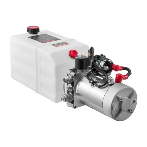 VEVOR 7 Qt Hydraulikaggregat einfachwirkende Kippanhängerpumpe, maximaler Öffnungsdruck 22 MPa und Fördermenge 3,4 L/min, 12 V DC Hydraulikpumpe mit Metallbehälter für Kippanhänger Weiß – Bild 10
