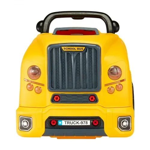 VEVOR Motorspielzeug, 60-teilig, Autoreparaturset für Kinder, mit abnehmbaren Teilen, Lichtern & Geräuschen, Lenkrad & Hupe, Mechaniker-Werkstattset Kleinkinder ab 3 Jahren, Gelb – Bild 10