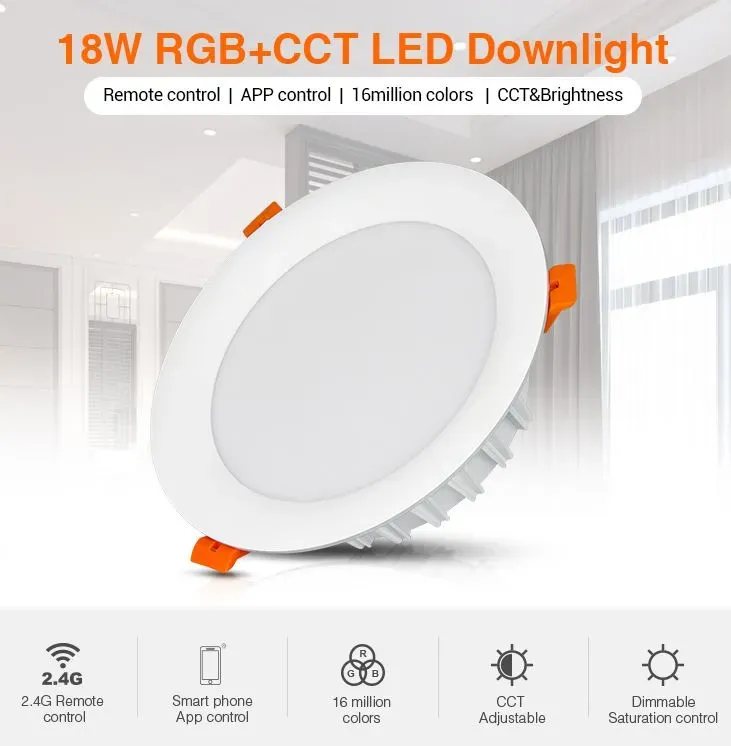 MiBoxer FUT065 LED Panel Rund 18W RGB-WW (RGB-CCT) mit Funk und WLAN MiBoxer FUT065 LED Panel Rund 18W RGB-WW (RGB-CCT) mit Funk und WLAN