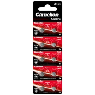 Knopfzelle CAMELION, AG3, 1,5V, Alkaline, 10er-Blister Knopfzelle CAMELION, AG3, 1,5V, Alkaline, 10er-Blister