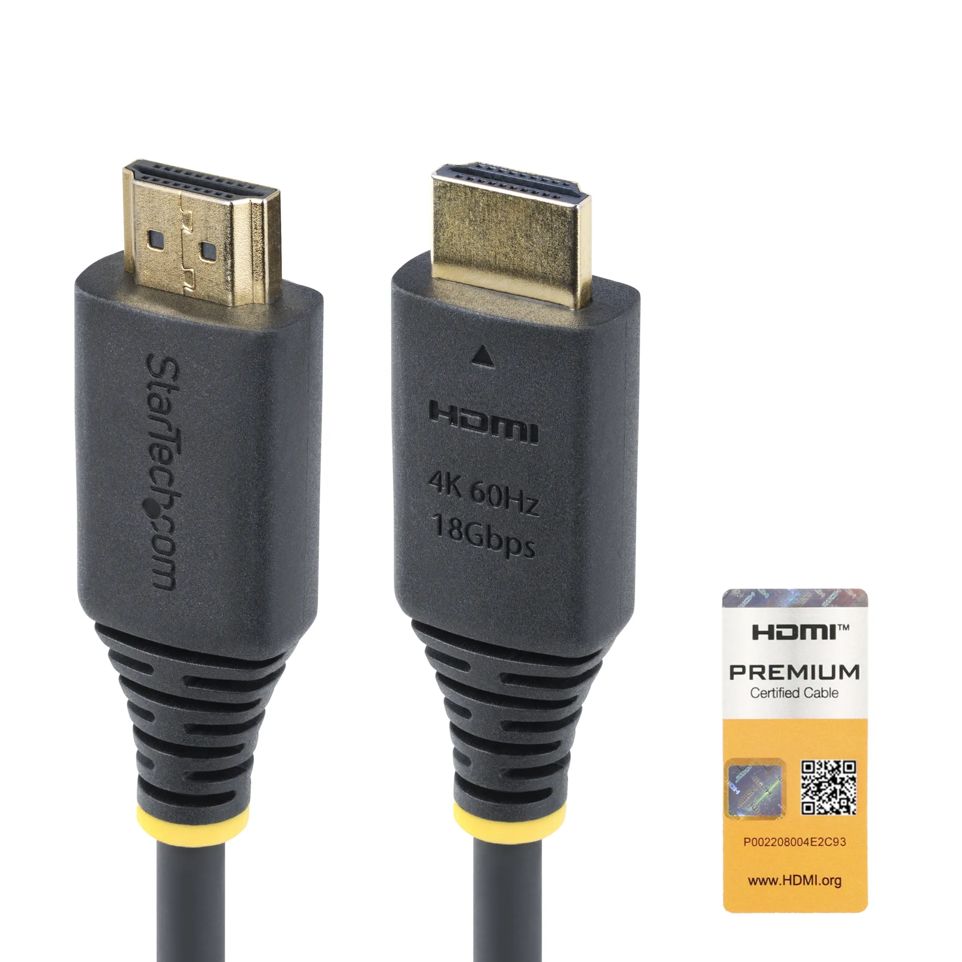 StarTech.com 50cm Premium Zertifiziertes High Speed HDMI Kabel, 4K 60Hz/1440p 144Hz, HDR10/HDCP 2.2/ARC, 18Gbps, Kurzes UHD HDMI 2.0 Arc Kabel für Fernseher/Monitor/PC/Laptop/Projektor StarTech.com 50cm Premium Zertifiziertes High Speed HDMI Kabel, 4K 60Hz/1440p 144Hz, HDR10/HDCP 2.2/ARC, 18Gbps, Kurzes UHD HDMI 2.0 Arc Kabel für Fernseher/Monitor/PC/Laptop/Projektor