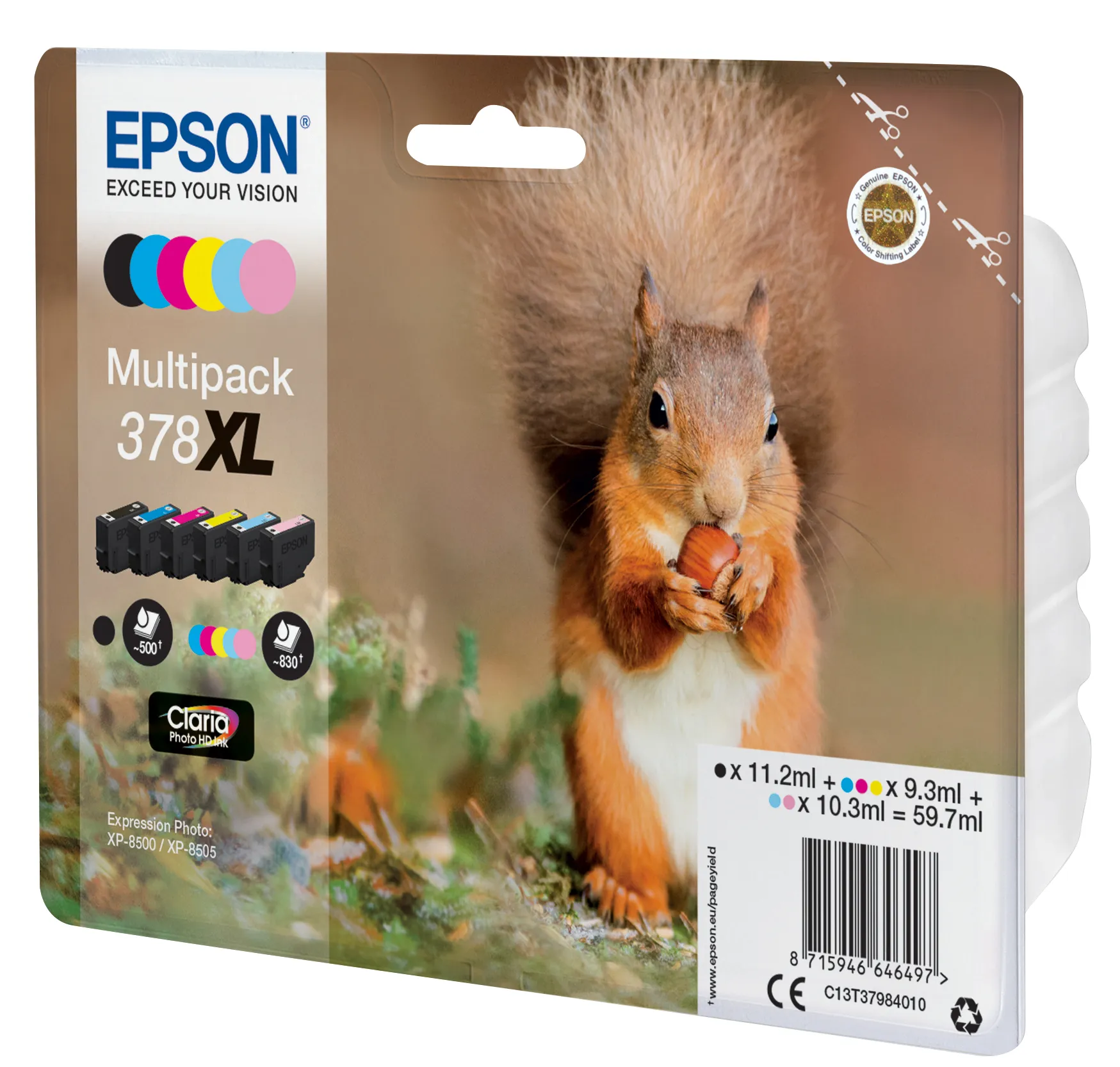 Epson Squirrel Multipack 6-colours 378XL Claria Photo HD Ink – Bild 2