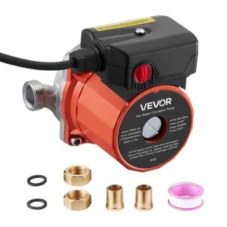 VEVOR Umwälzpumpe, 38 LPM, Umwälzpumpensystem mit sofortiger Zirkulation, 3-Gang-Steuerung, 100 W, AC 220–240 V, G3/4 Zoll auf G1/2 Zoll Adapter, Edelstahlkopf, für Warmwasserbereitersystem VEVOR Umwälzpumpe, 38 LPM, Umwälzpumpensystem mit sofortiger Zirkulation, 3-Gang-Steuerung, 100 W, AC 220–240 V, G3/4 Zoll auf G1/2 Zoll Adapter, Edelstahlkopf, für Warmwasserbereitersystem