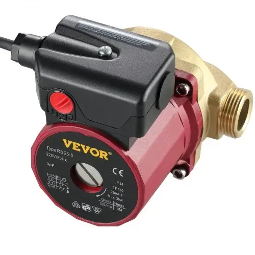 VEVOR Warmwasserzirkulationspumpe 50 L/min, Wasserumwälzpumpe 220 V 90 W, Wasserpumpe 0,8 A, Wasserkreislaufpumpe, Ideal für elektronische automatische Haushaltsdusche Waschmaschine – Bild 8