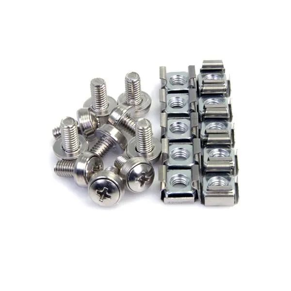 StarTech.com 100er-Pack M6 12mm Schrauben, Käfigmuttern und Werkzeug für 19 und 10 Zoll Serverracks, Netzwerkschränke und Gehäuse, Silber, TAA StarTech.com 100er-Pack M6 12mm Schrauben, Käfigmuttern und Werkzeug für 19 und 10 Zoll Serverracks, Netzwerkschränke und Gehäuse, Silber, TAA