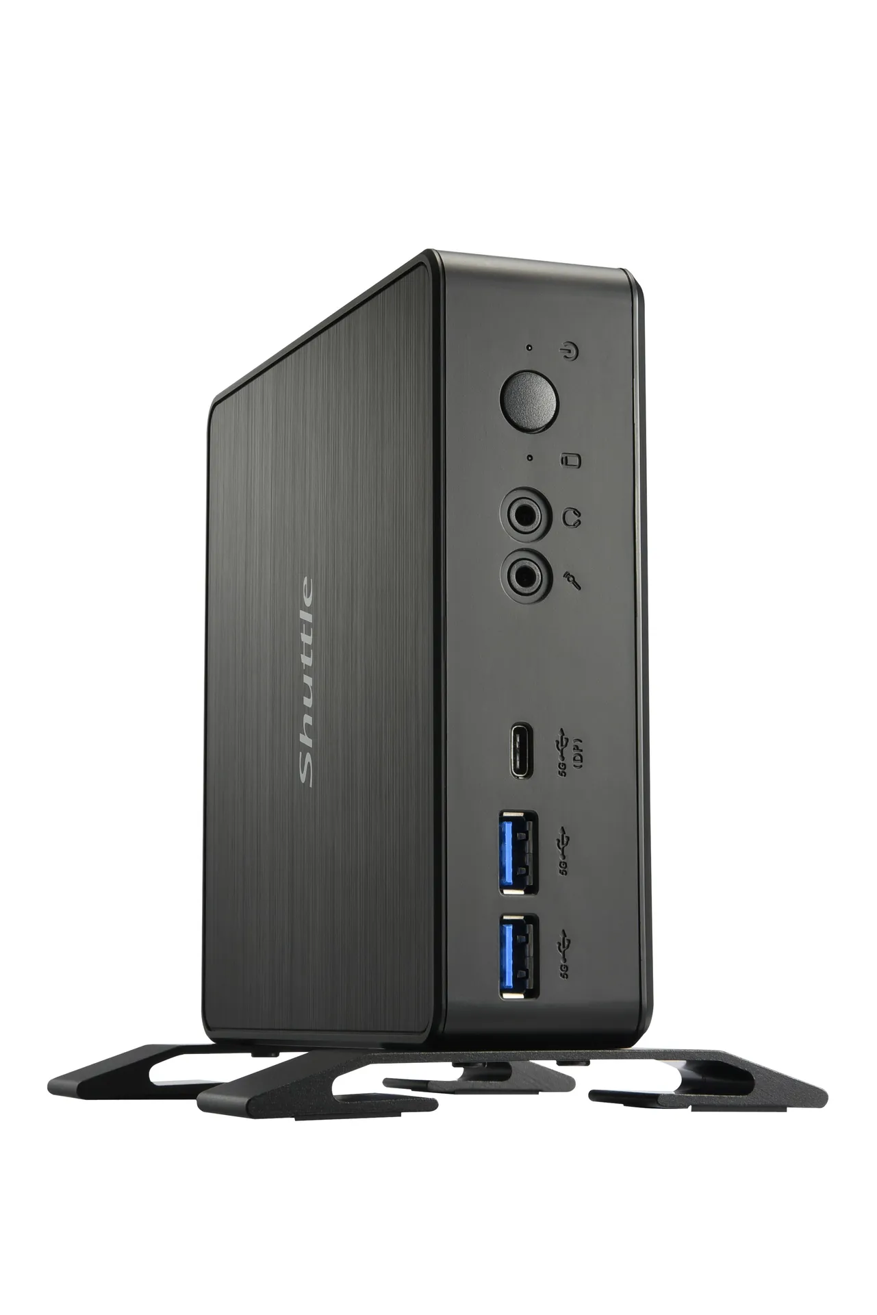 Shuttle Nano PC System NC4010XA, Intel Celeron 7305, 4GB RAM, 128GB M.2 SSD, 1x HDMI, 1x DP,1xUSB-C/DP, 6x USB3.2, 1x 2.5" bay, 2x M.2, 1x LAN, inkl. VESA & Stand – Bild 4