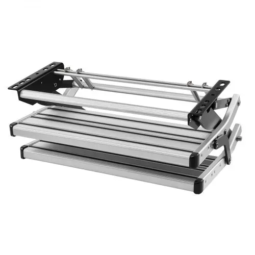 VEVOR Einziehbare Wohnmobiltreppe (2 Stufen), Wohnmobiltrittstufen mit 199,58 kg Tragkraft, Teleskopisch Klappbare Einstiegstreppe aus Aluminiumlegierung, Rutschfester Stahlrahmen für Wohnwagen – Bild 9
