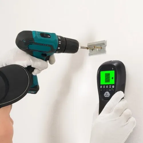 VEVOR Balkenfinder, Wandscanner, 5-in-1, elektronischer Multidetektor mit intelligentem Sensor, hochauflösendem LCD-Display & Audioalarm, für Metall, Wechselstromkabeln, Balken, Rohren, Schwarz – Bild 7