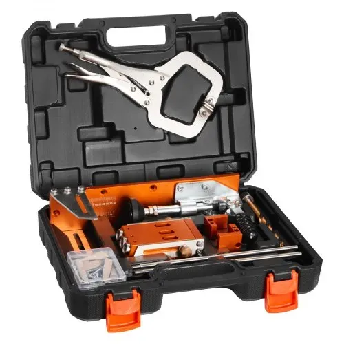 VEVOR Pocket Hole Jig Kit Taschenloch-Vorrichtungssatz 12,7-38,1 mm, Vorrichtungs-Taschenlochsystem mit Werkzeugkoffer C-Klemme Stufenbohrer Sechskantschlüssel Bohrstoppring Vierkant-Antriebsbit – Bild 10
