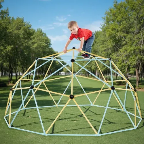 VEVOR Kletterkuppel geometrisches Klettergerüst mit 2 Basketbällen & Netz (305 cm), 453 kg belastbares Klettergerüst, Klettergerät für Kinder von 3 bis 10 Jahren Gartenspielzeug Spielplatz – Bild 7