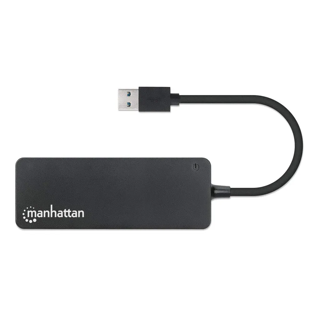 Manhattan 4-Port USB 3.2 Gen 1 Hub, USB-A-Stecker auf 4 x USB-A-Buchse, 5 Gbit/s Datenübertragungsraten, Stromversorgung über USB, schwarz – Bild 4