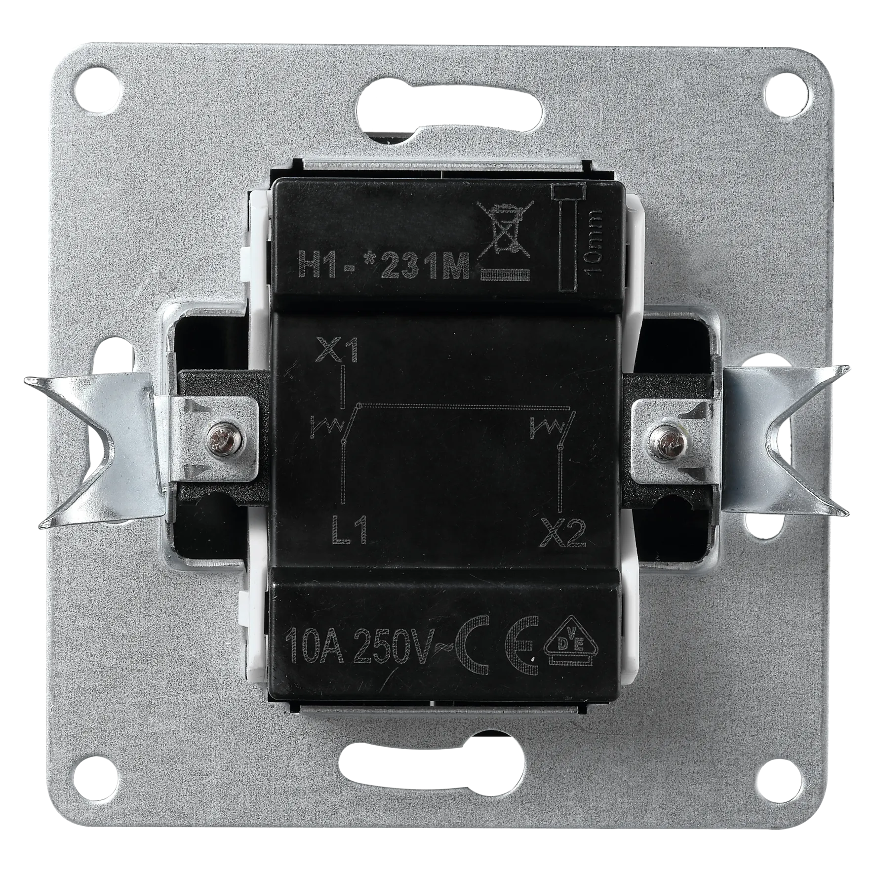 Wechselschalter McPower ''Flair'', 250V~/10A, UP, weiß – Bild 2