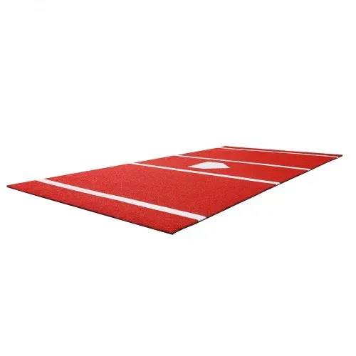 VEVOR Baseball-Schlagmatte Trainingsmatte (366 x 183 cm) Trainingspad Schlagkäfigmatte, Baseballmatte mit Home Plate & Anti-Fade-Rasen, tragbare Trainingshilfe Softballmatte Outdoor, Rot – Bild 10