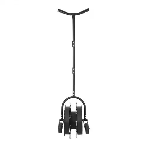 VEVOR Rasenlüfter Walze Manuell, Aerifizierer für Rasen mit 5 cm Arbeitstiefe 2 Rollen & 16 Eisenspikes, Rasenbelüfter aus Stahl, Rasenrolle für Verdichtete Böden, Rasenpflege für Hof Garten, Schwarz – Bild 9